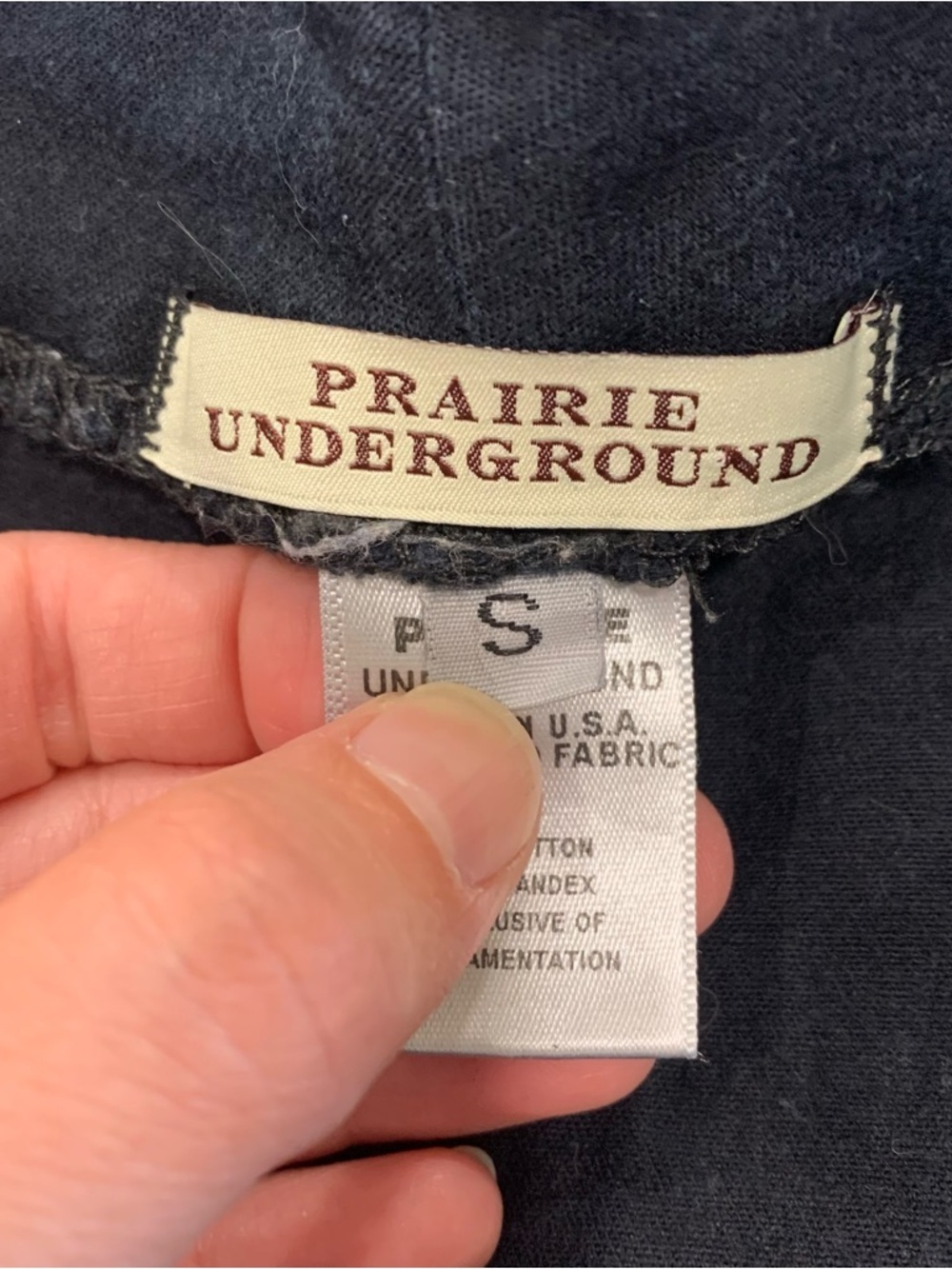 Prairie Underground Black Skinny Pants High Rise Zipper Size Small Made in USA - Picture 6 of 11